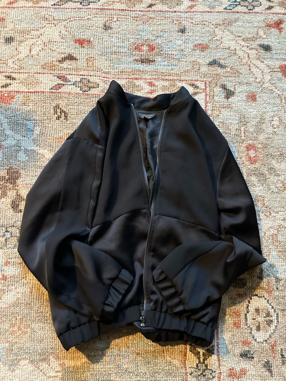 Topshop Black Jacket with Subtle Label Detail